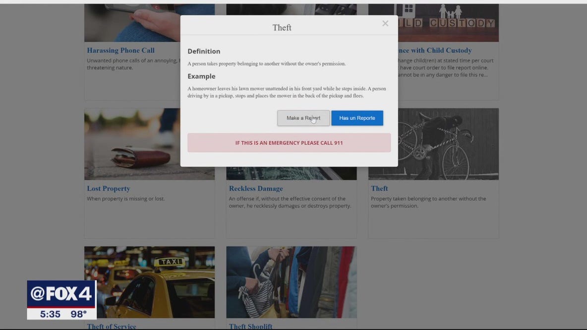 Minor Dallas PD calls will need to be reported online